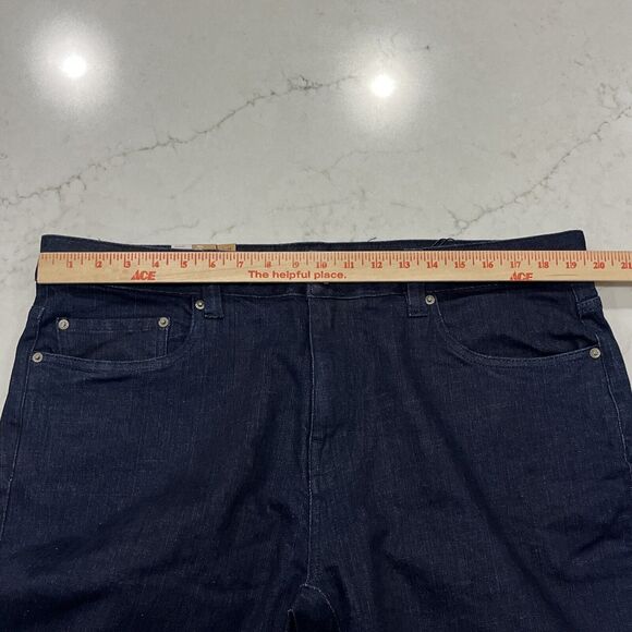 Prana Jeans Mens 38x32 Blue Dark Rinse Hillgard Tapered Leg Slim Fit Organic - Picture 5 of 13